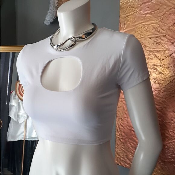 NWT Zara Cropped Cutout Top - Picture 2 of 8